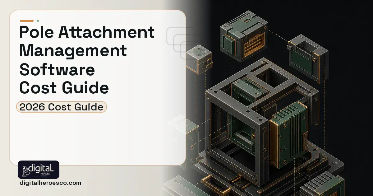 Custom Software Development software overview illustration for Pole Attachment Management Software Cost Guide.