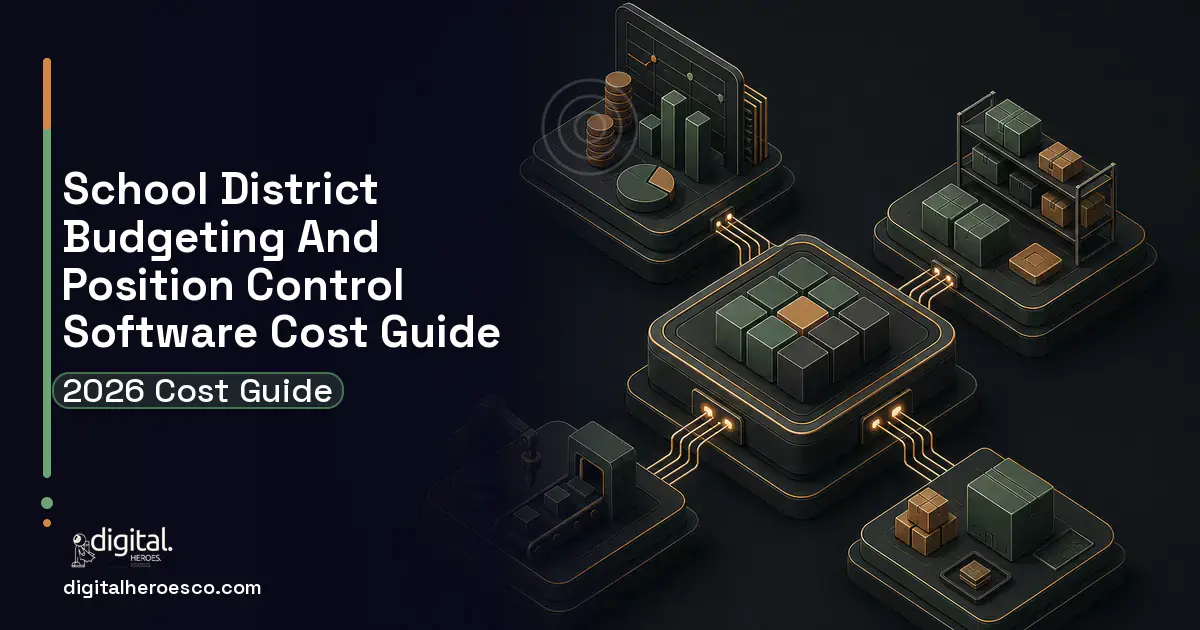 ERP Development software overview illustration for School District Budgeting AND Position Control Software Cost Guide.