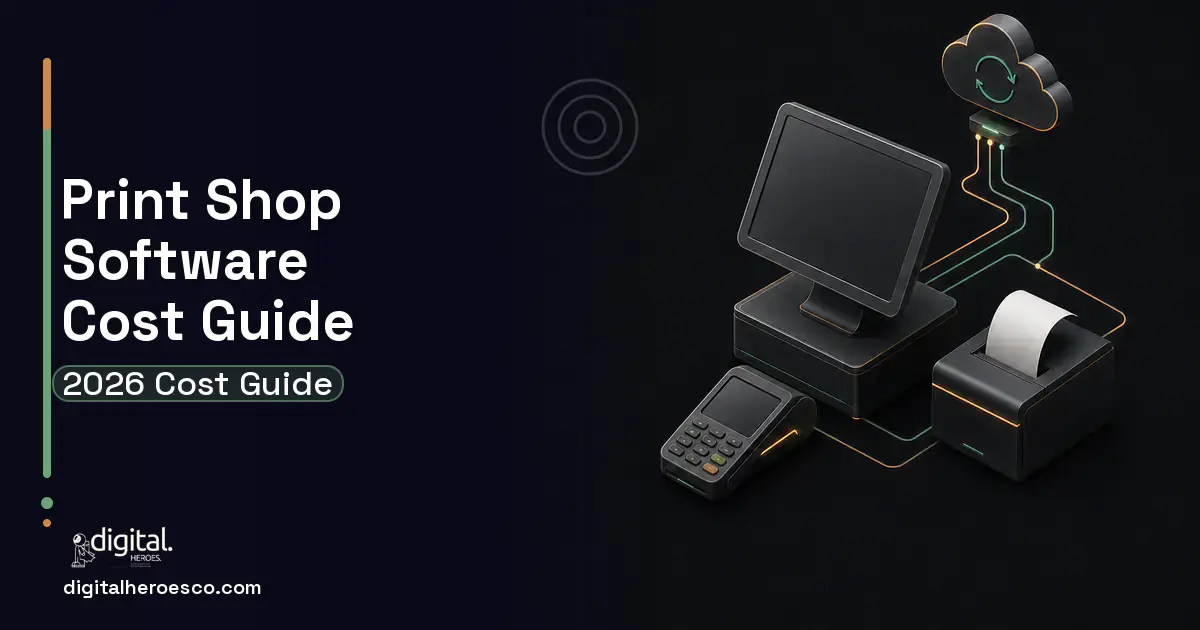POS System Development software overview illustration for Print Shop Software Cost Guide.