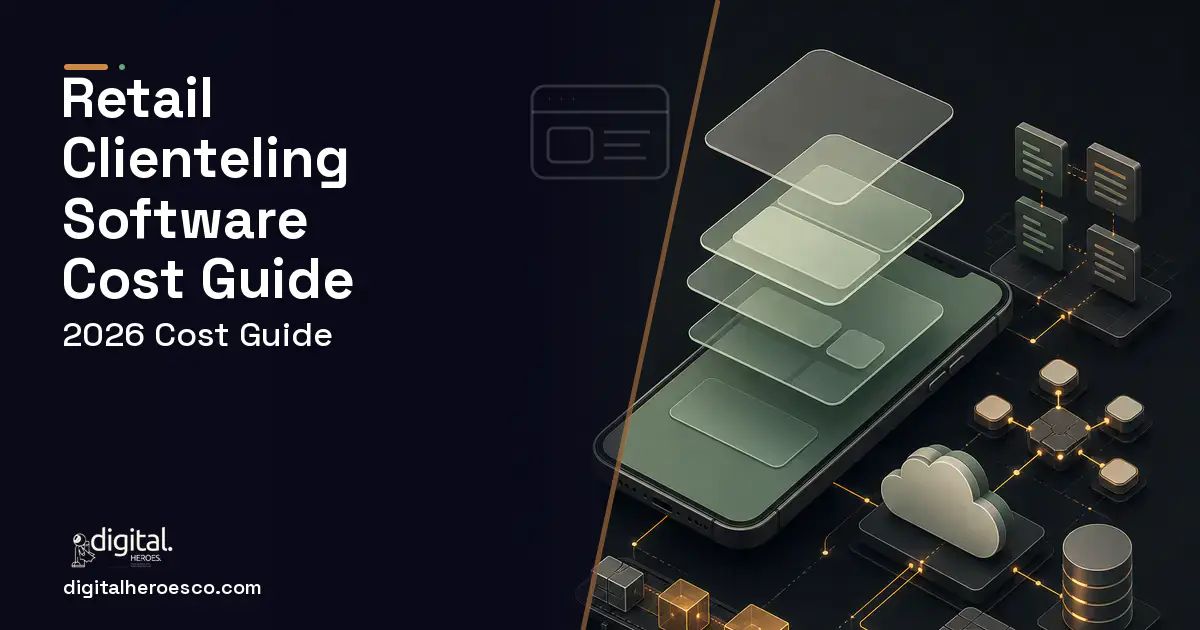 Mobile App Development product interface illustration for Retail Clienteling Software Cost Guide.