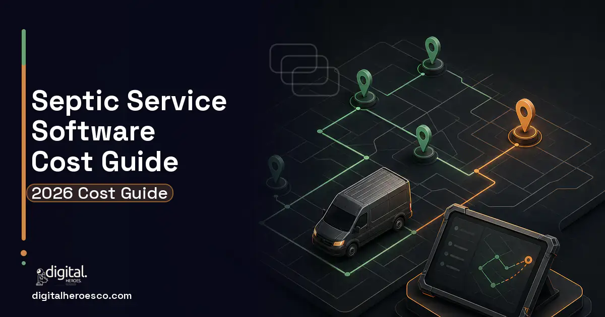 Field Service Software software overview illustration for Septic Service Software Cost Guide.