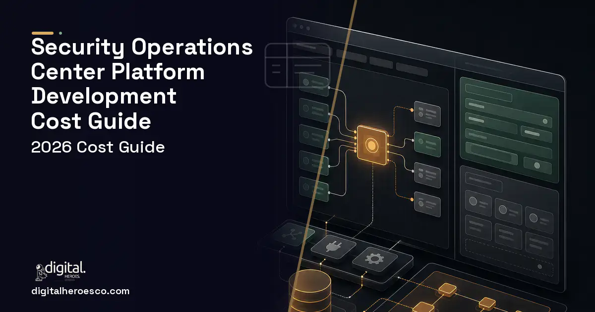 Internal tools product interface illustration for Security Operations Center Platform Development Cost Guide.