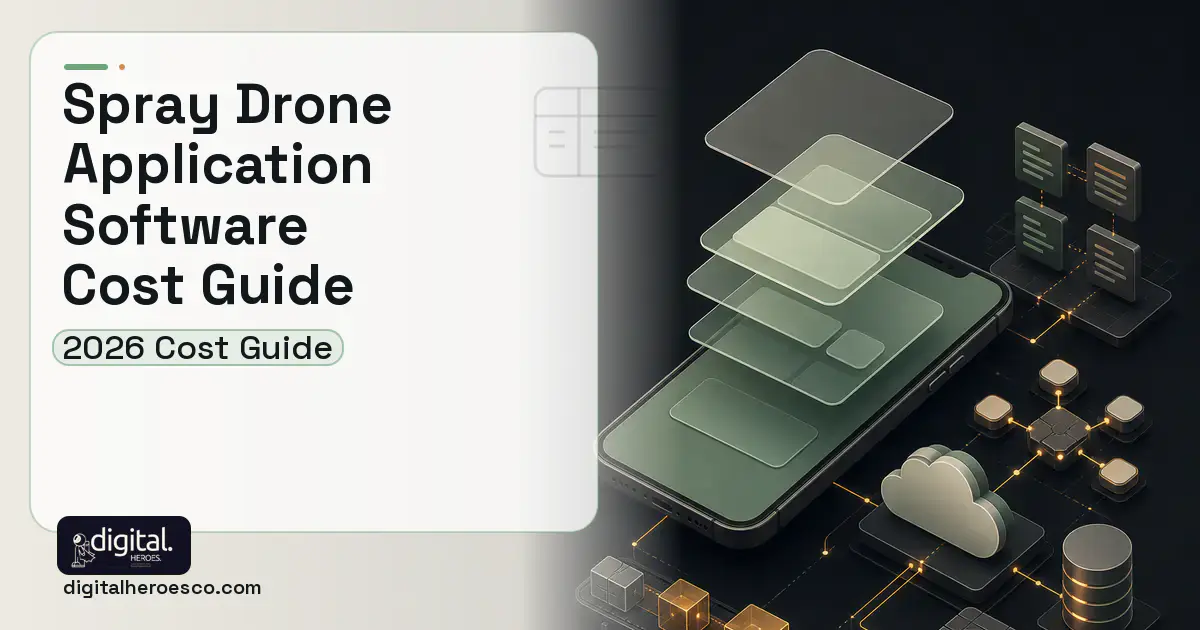 Mobile App Development product interface illustration for Spray Drone Application Software Cost Guide.