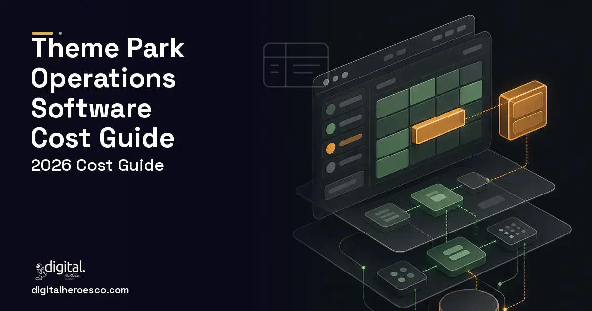 Booking Software product interface illustration for Theme Park Operations Software Cost Guide.