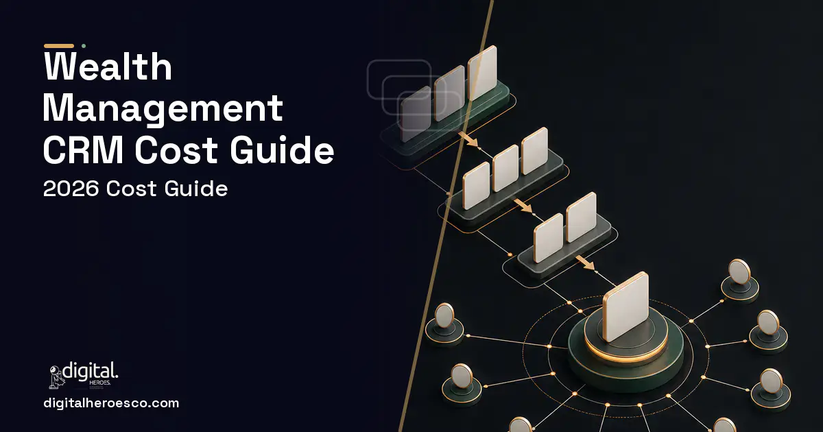 CRM Development software overview illustration for Wealth Management CRM Cost Guide.