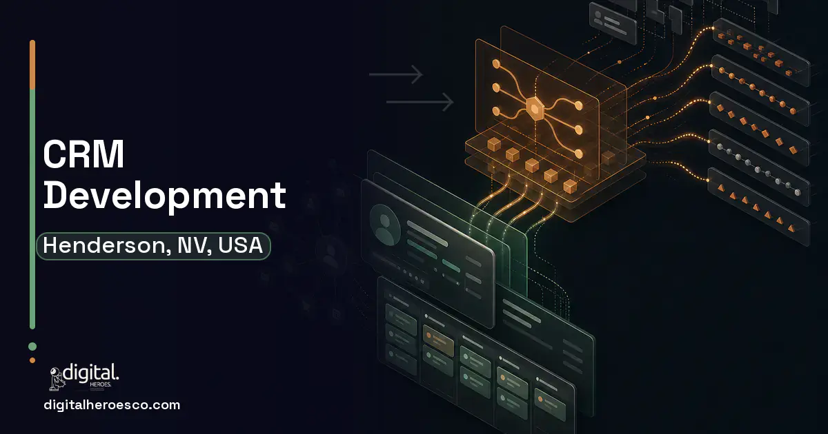 CRM Development workflow illustration for Henderson, NV, USA.