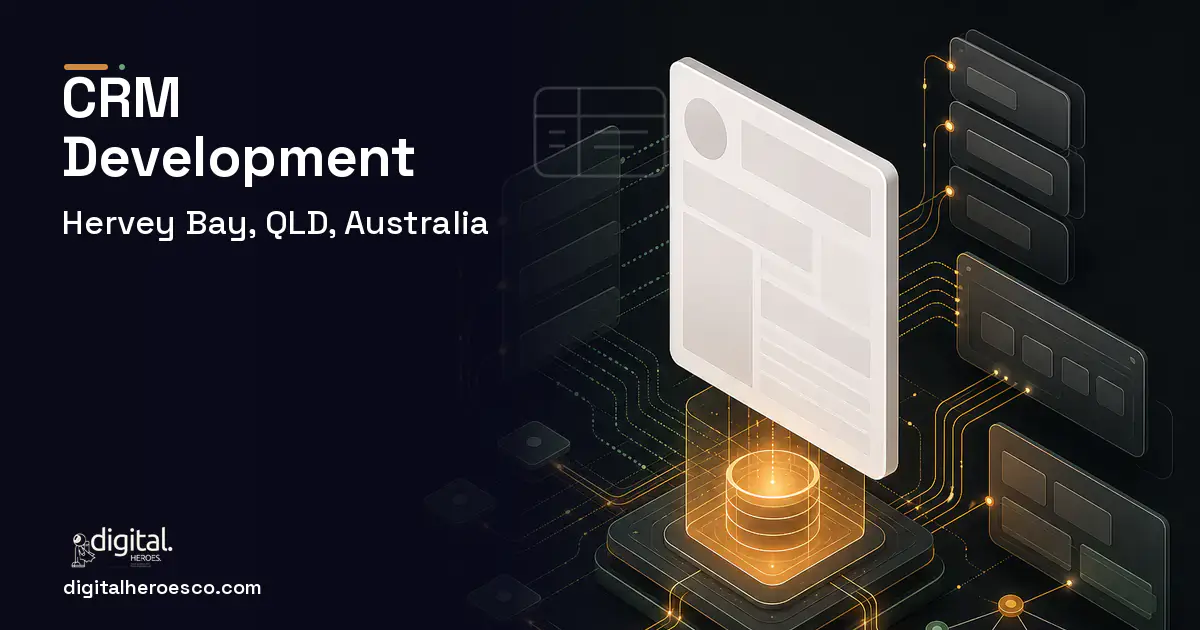 CRM Development product interface illustration for Hervey Bay, QLD, Australia.