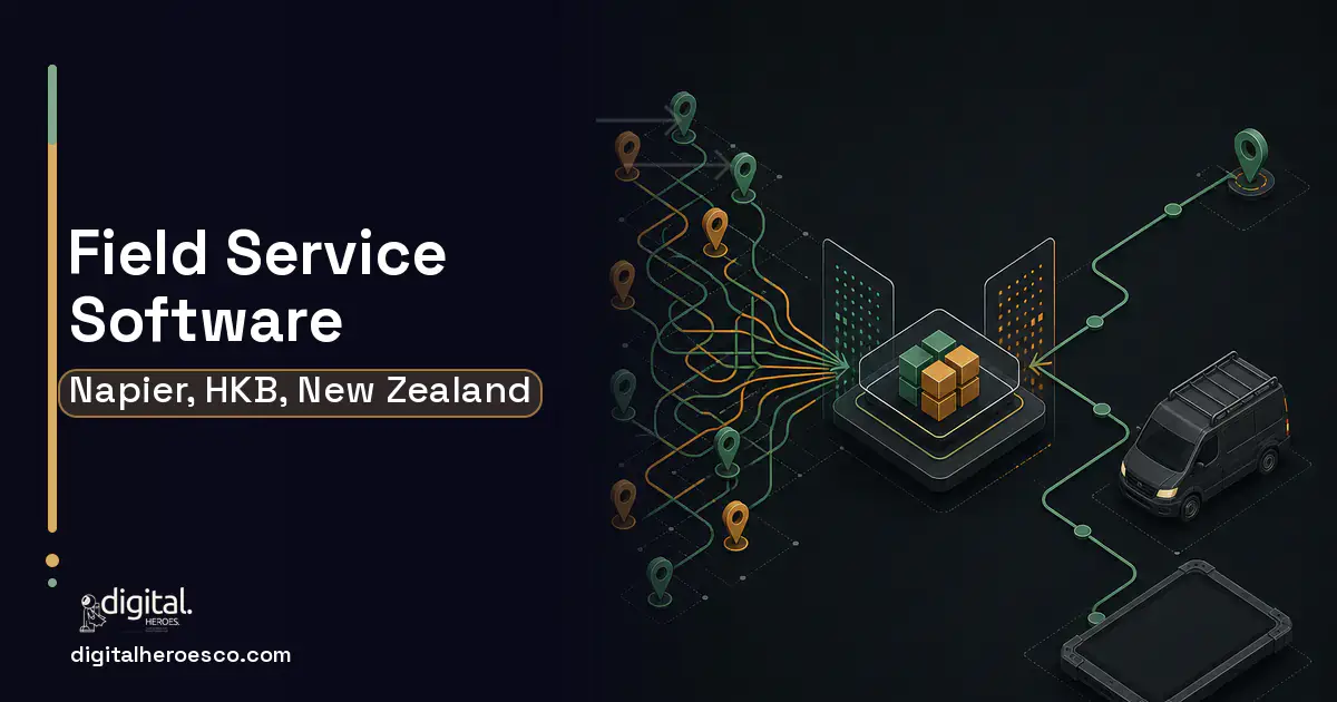 Field Service Software workflow illustration for Napier, HKB, New Zealand.