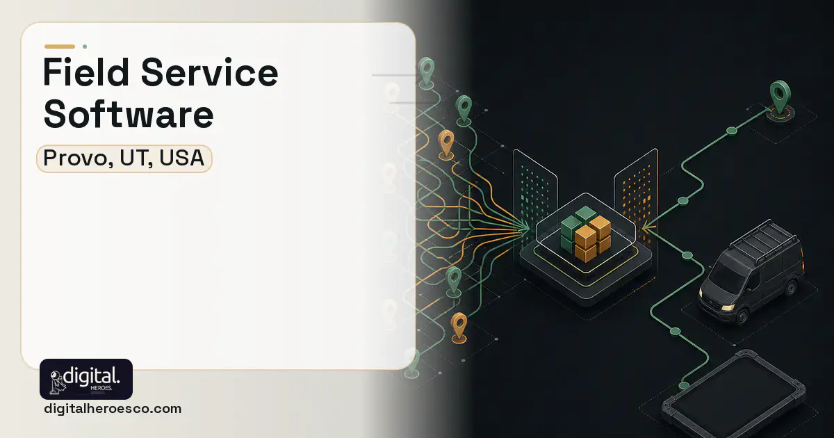 Field Service Software workflow illustration for Provo, UT, USA.