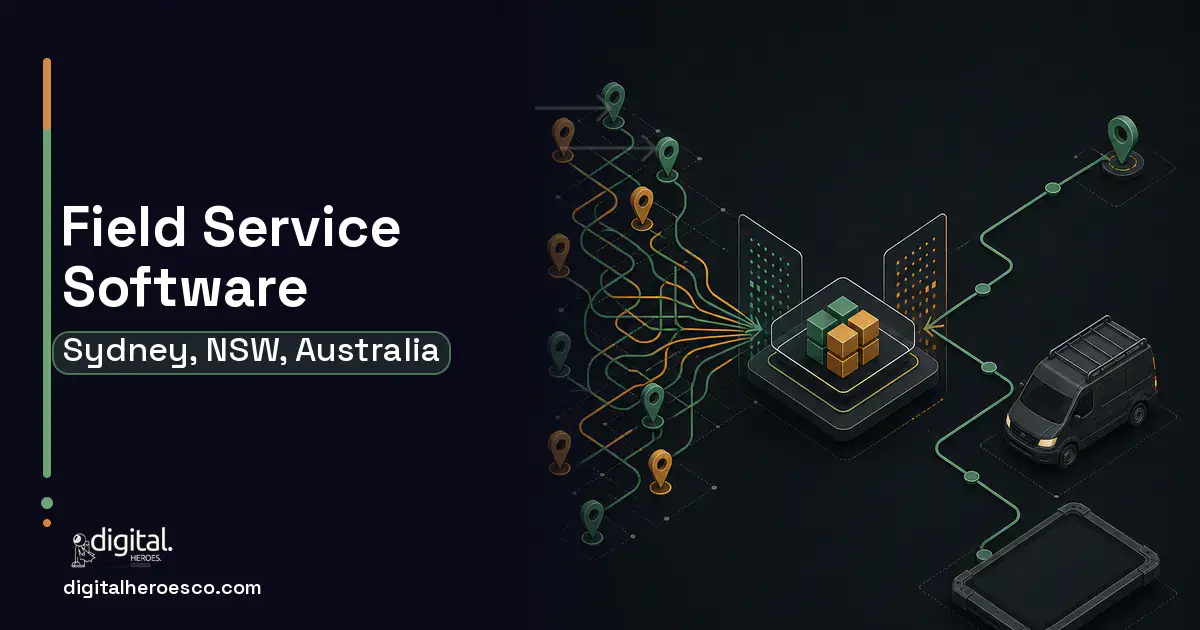 Field Service Software workflow illustration for Sydney, NSW, Australia.