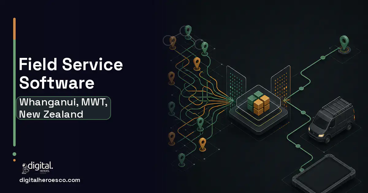 Field Service Software workflow illustration for Whanganui, MWT, New Zealand.