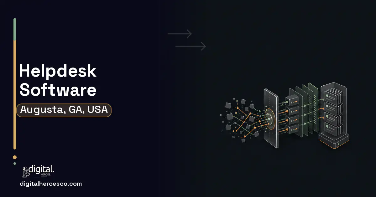 Helpdesk Software workflow illustration for Augusta, GA, USA.