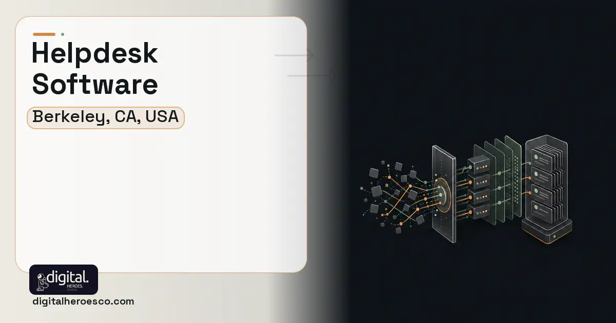 Helpdesk Software workflow illustration for Berkeley, CA, USA.