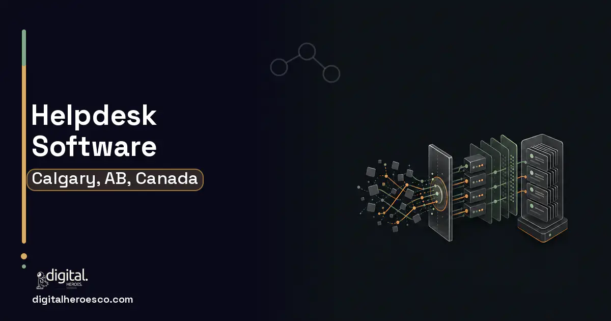 Helpdesk Software workflow illustration for Calgary, AB, Canada.
