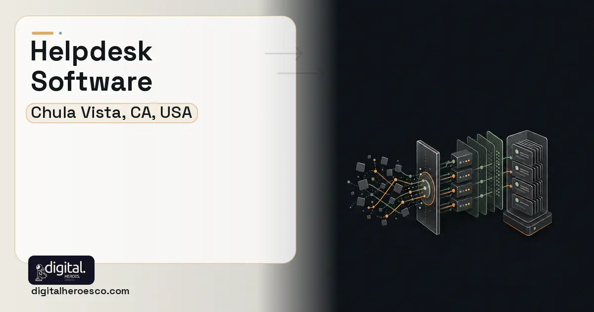 Helpdesk Software workflow illustration for Chula Vista, CA, USA.