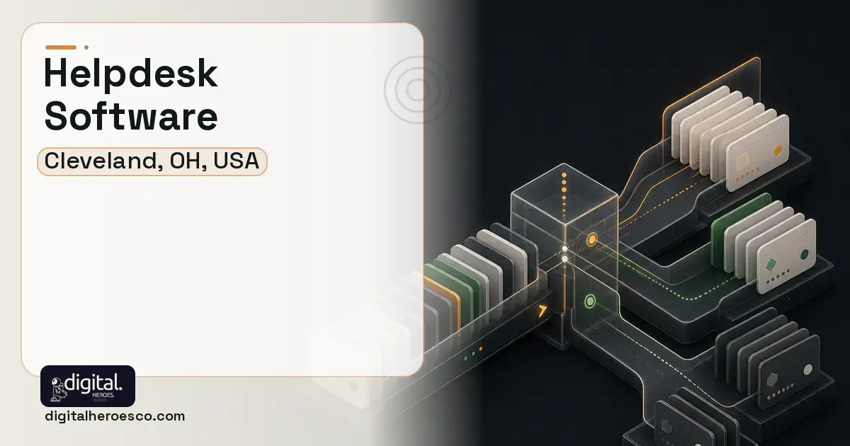 Helpdesk Software software overview illustration for Cleveland, OH, USA.