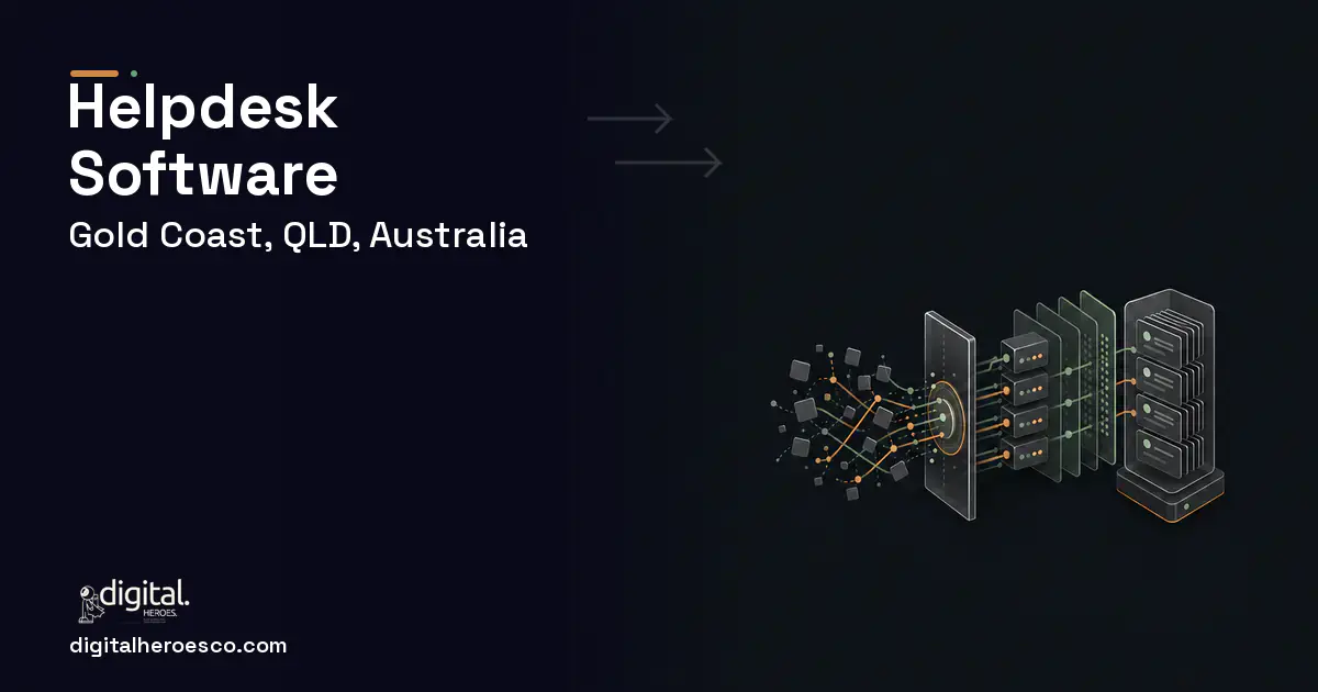 Helpdesk Software workflow illustration for Gold Coast, QLD, Australia.