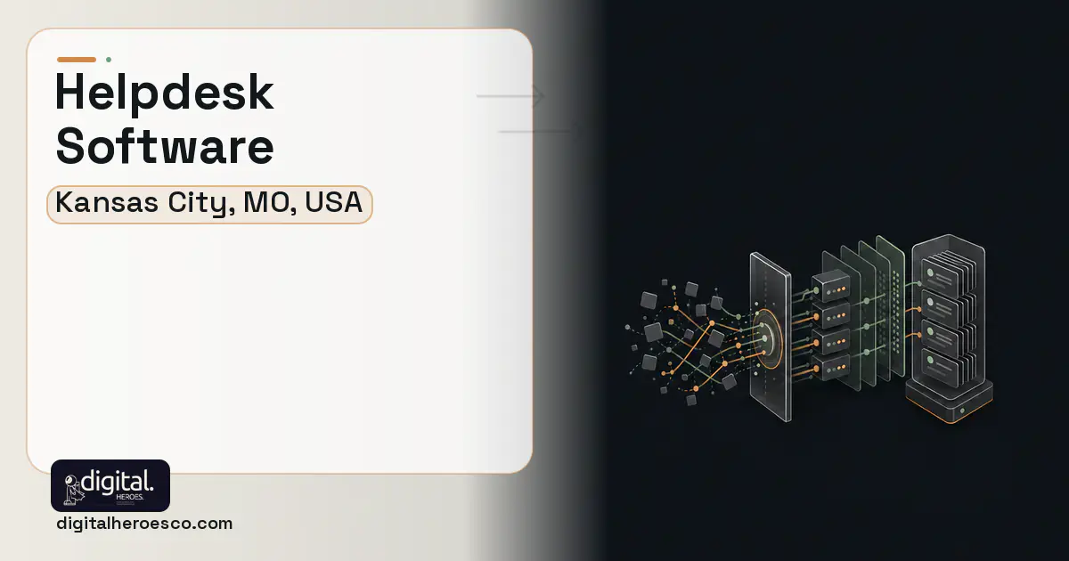 Helpdesk Software workflow illustration for Kansas City, MO, USA.
