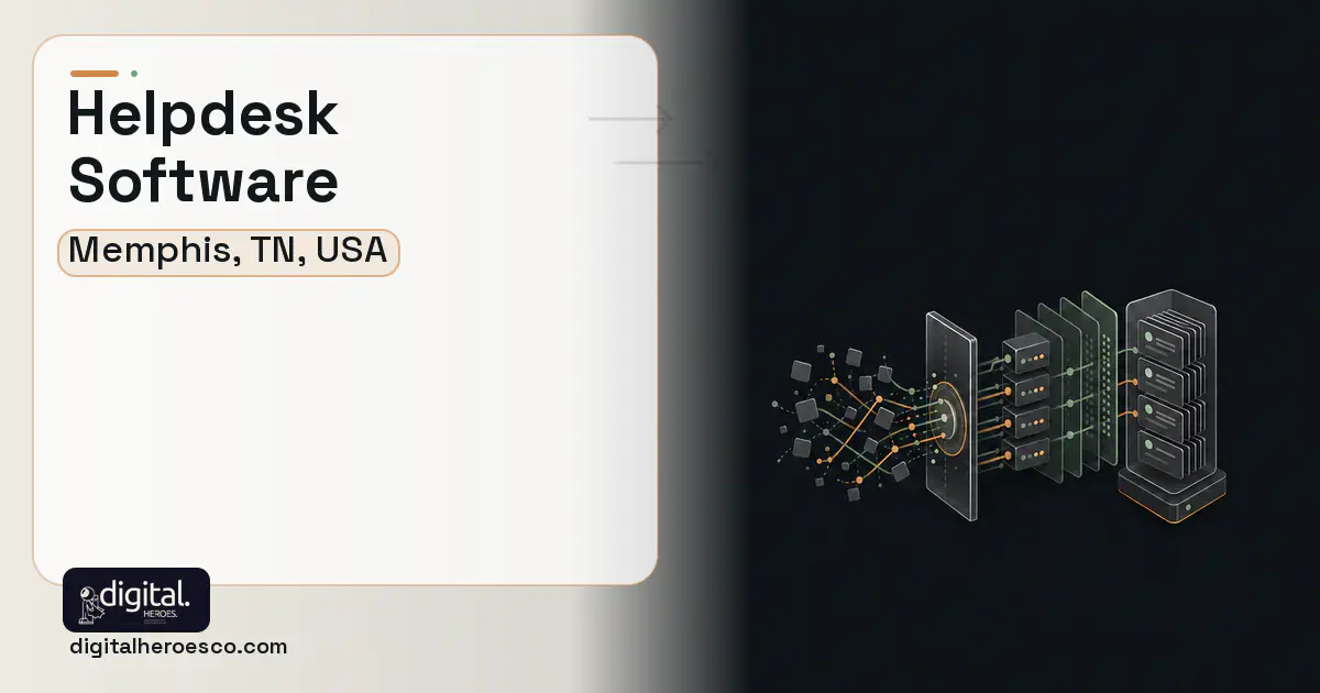 Helpdesk Software workflow illustration for Memphis, TN, USA.