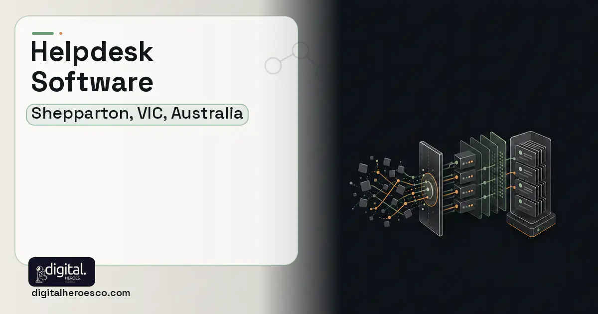 Helpdesk Software workflow illustration for Shepparton, VIC, Australia.