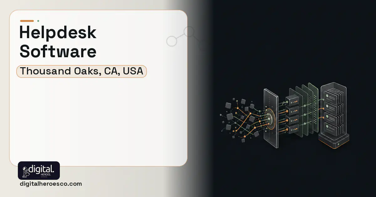Helpdesk Software workflow illustration for Thousand Oaks, CA, USA.