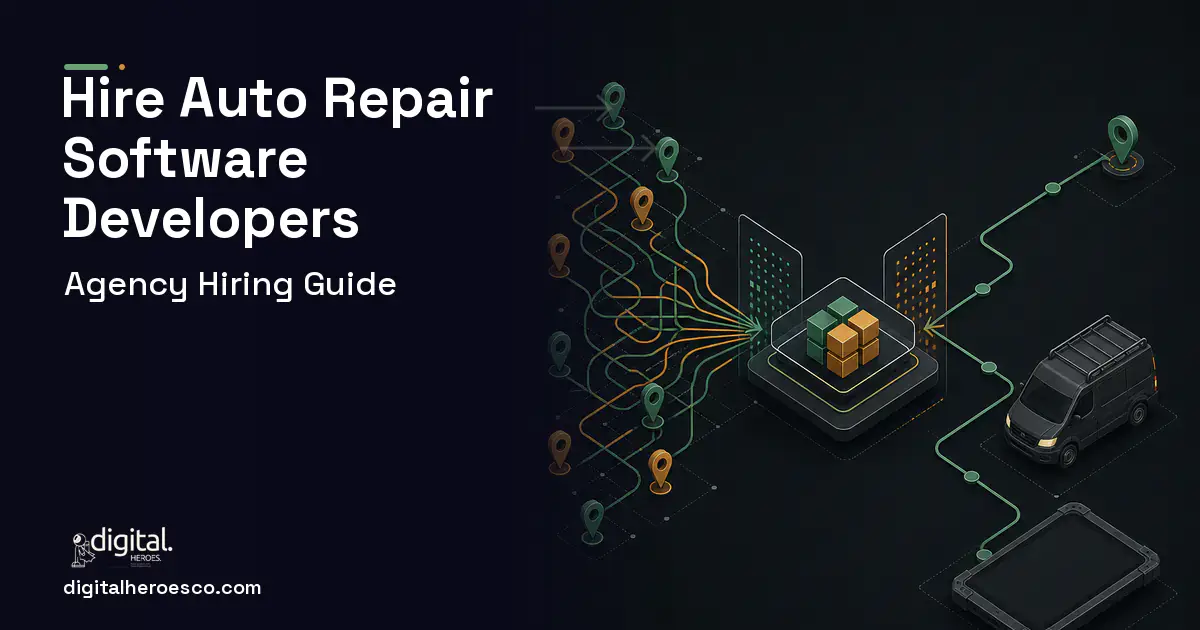 Field Service Software workflow illustration for How to Hire an Auto Repair Shop Software Development Company.