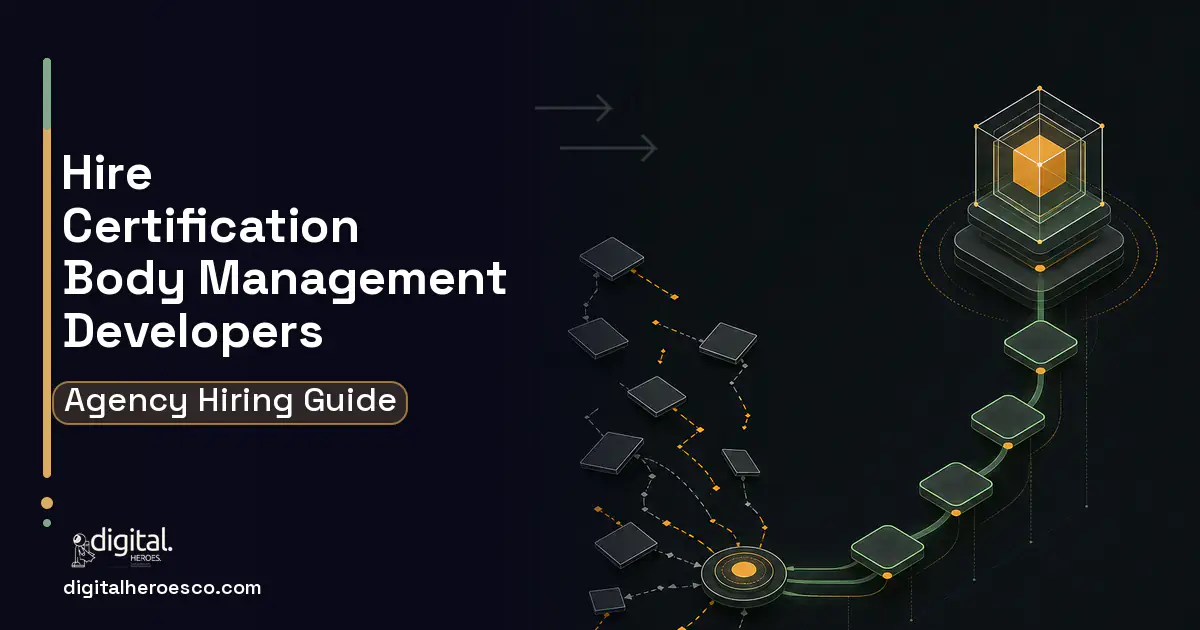LMS Development workflow illustration for How to Hire a Certification Body Management Software Company.