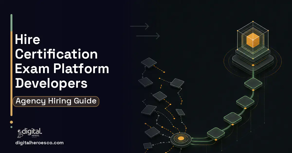 LMS Development workflow illustration for How to Hire a Certification Exam Delivery Platform Development Company.
