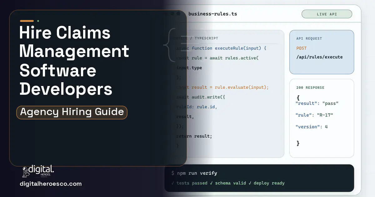 Custom Software Development code editor and API illustration for Insurance Claims Management Software.