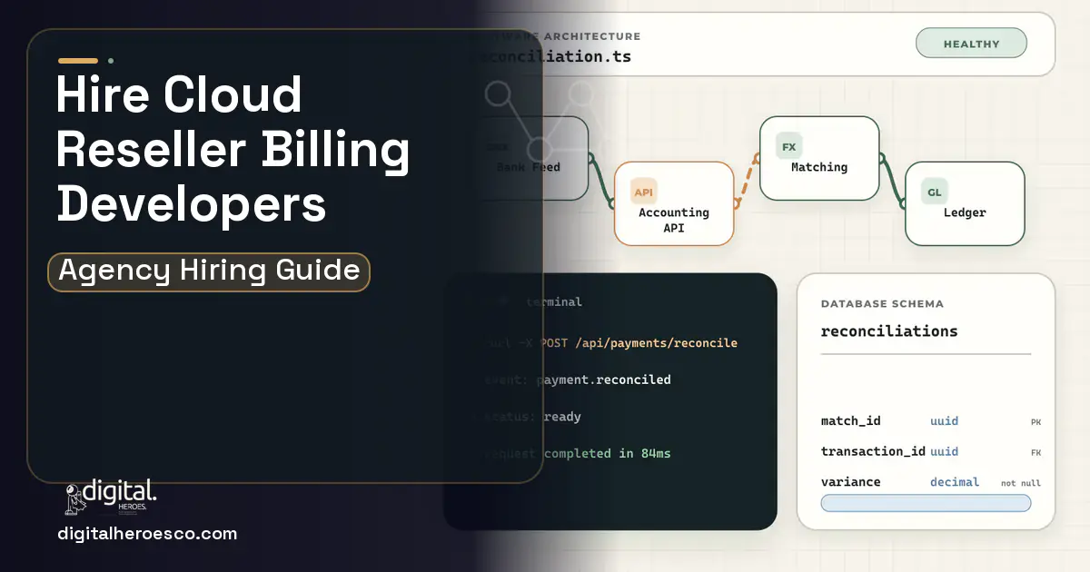 Accounting Software architecture and database illustration for Cloud Reseller Billing Software.