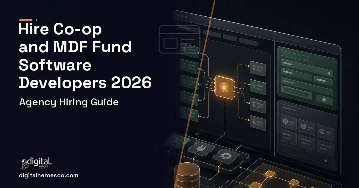 Internal Tools Development product interface illustration for CO OP Advertising Fund Management Software.