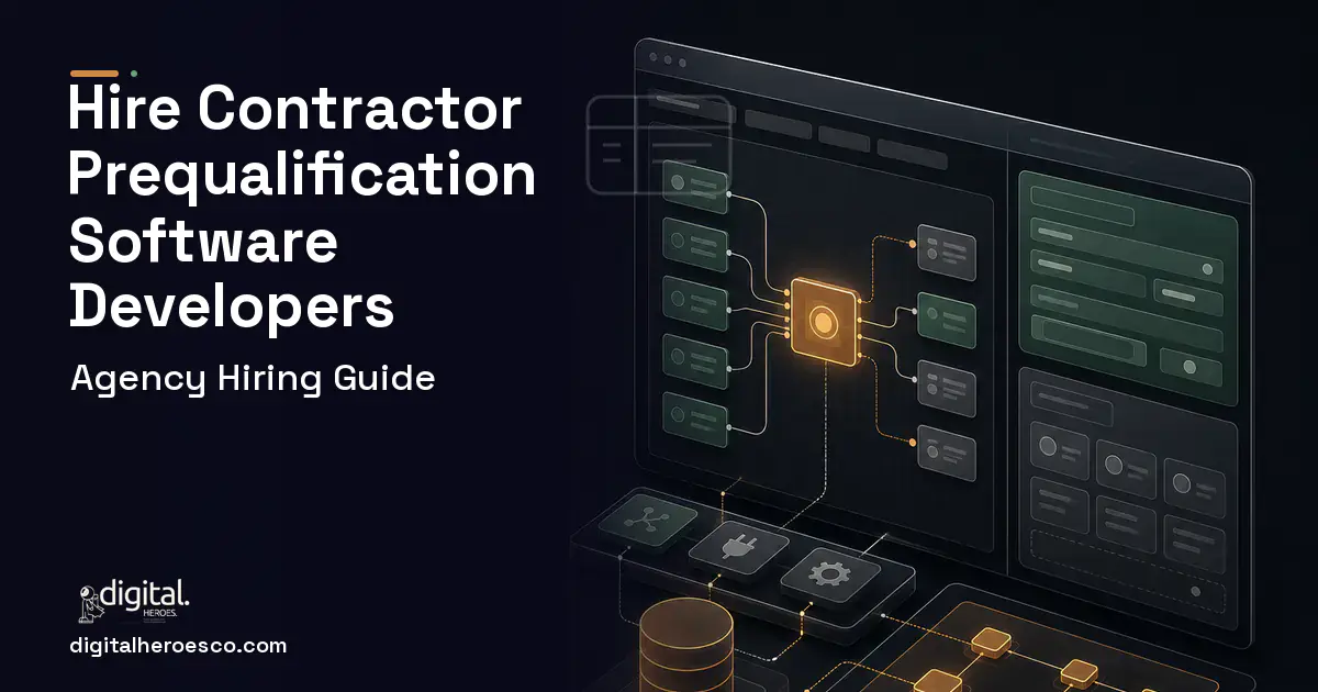 Internal Tools Development product interface illustration for Contractor Prequalification Software.