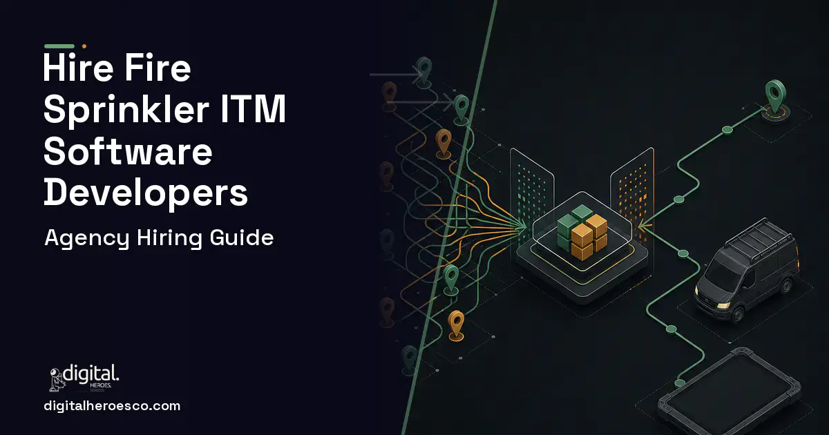Field Service Software workflow illustration for How to Hire a Fire Protection ITM Software Development Company.