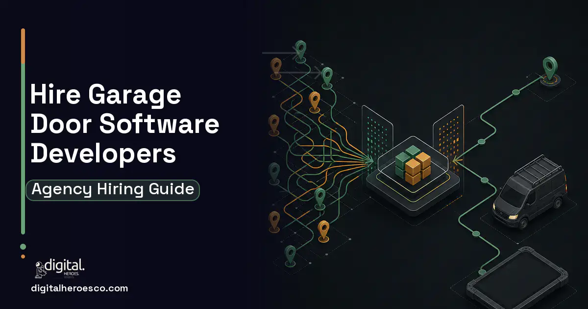 Field Service Software workflow illustration for How to Hire a Garage Door Service Software Development Company.