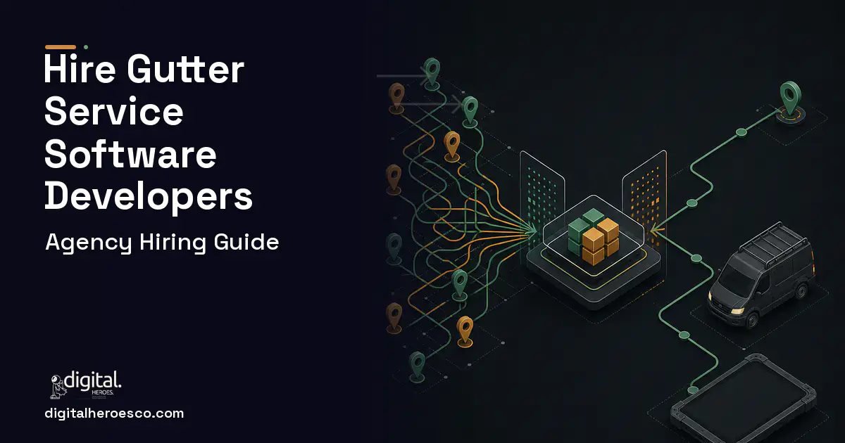 Field Service Software workflow illustration for How to Hire a Gutter Service Software Development Company.