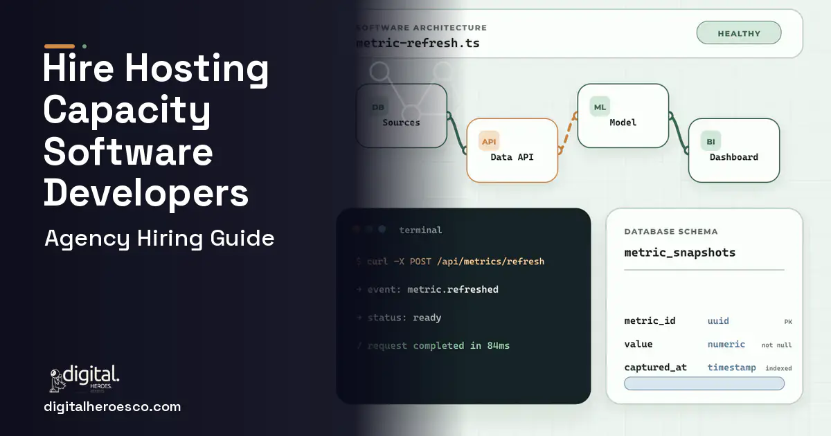 BI Dashboard Development architecture and database illustration for Distribution Planning Hosting Capacity Software.