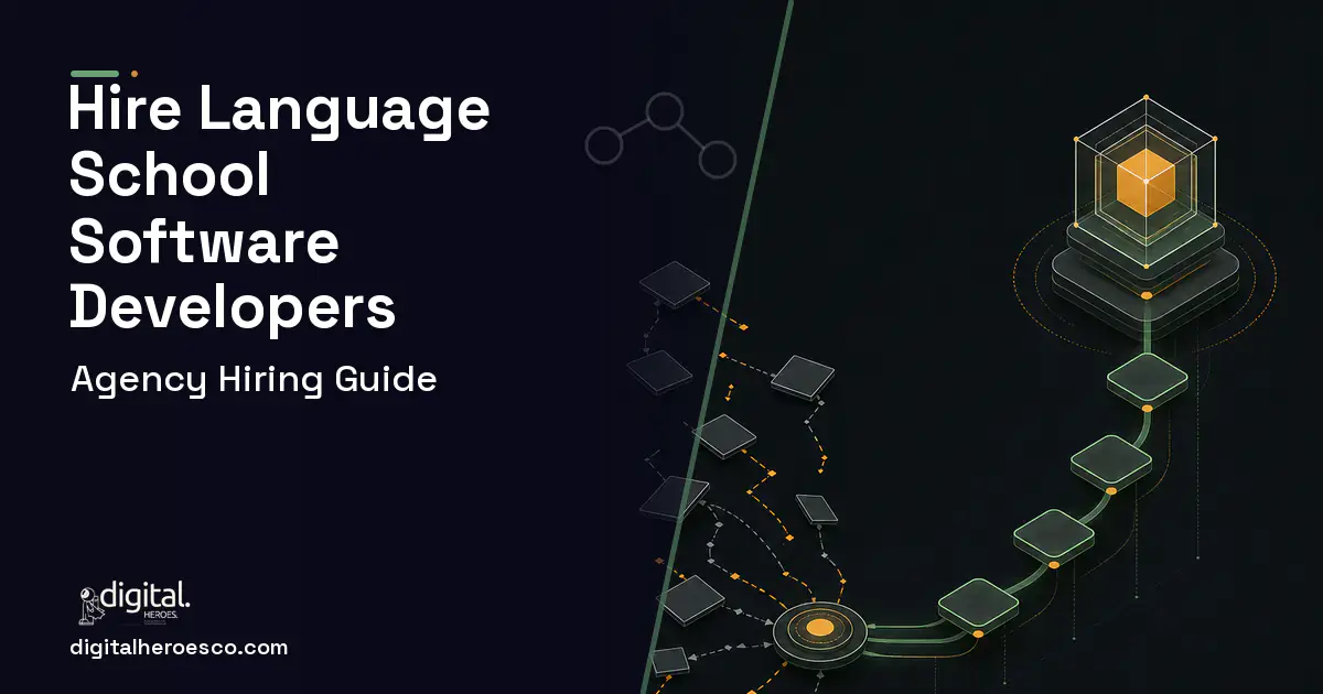 LMS Development workflow illustration for How to Hire a Language School Software Development Company.