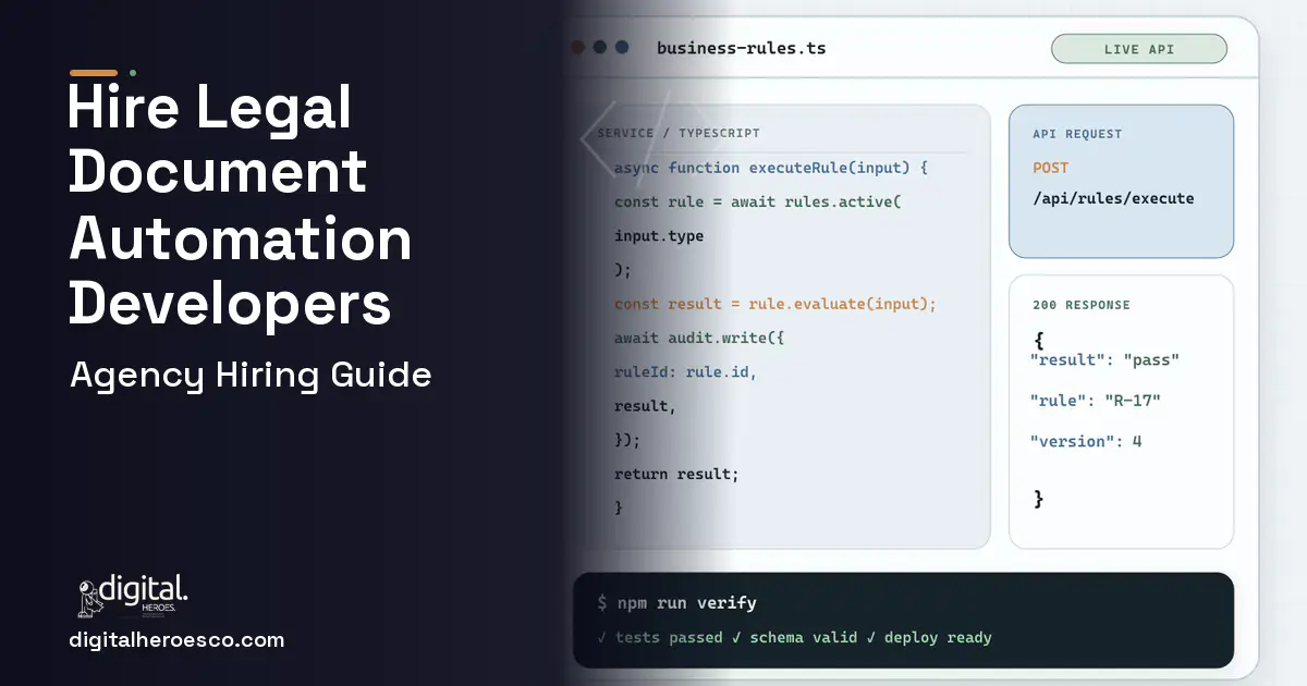 Custom Software Development code editor and API illustration for Legal Document Automation Software.