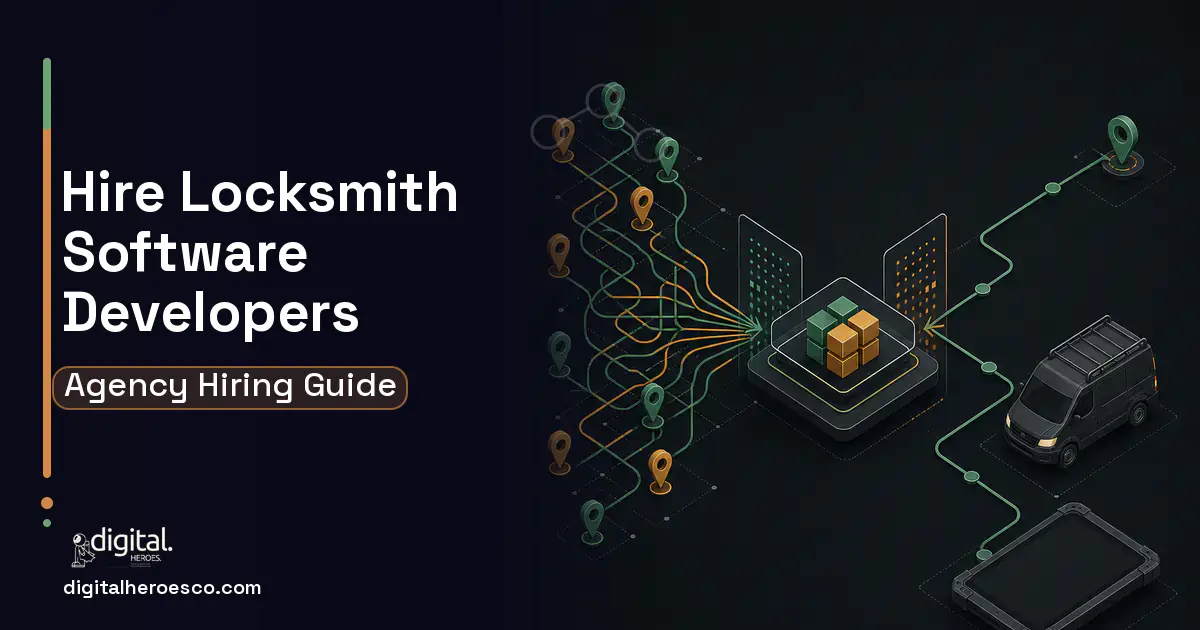 Field Service Software workflow illustration for How to Hire a Locksmith Software Development Company.