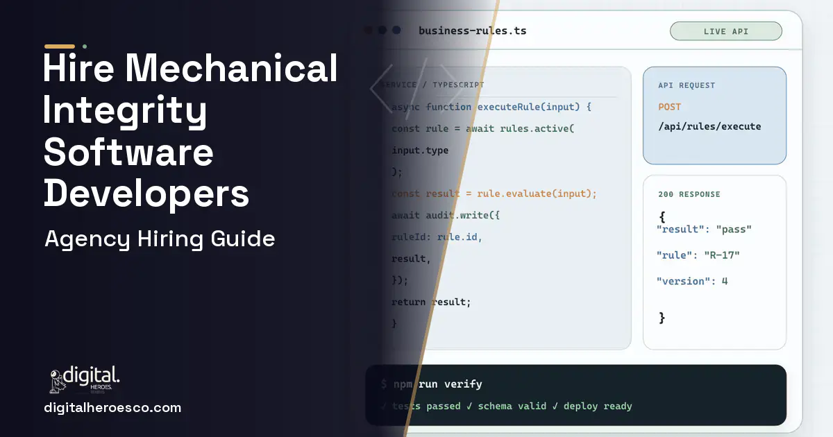 Custom Software Development code editor and API illustration for Mechanical Integrity Inspection Software.