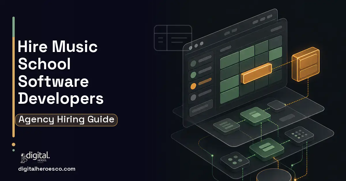 Booking Software product interface illustration for How to Hire a Music School Software Development Company.