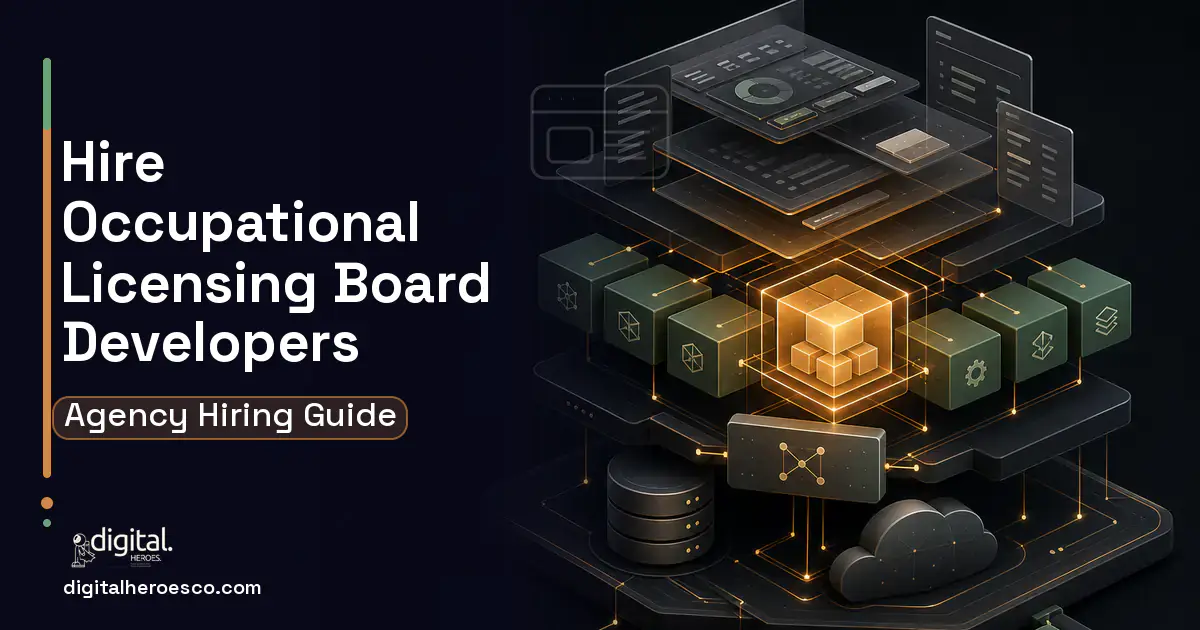 Custom Software Development product interface illustration for Occupational Licensing Board Software.