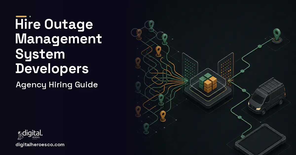 Field Service Software workflow illustration for How to Hire an Outage Management System Development Company.
