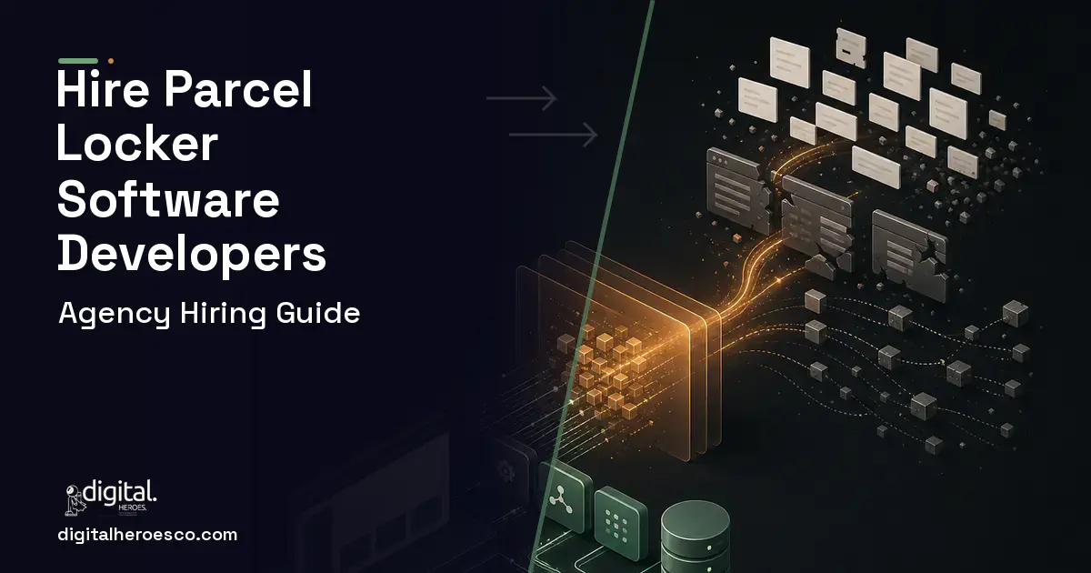 Custom Software Development workflow illustration for Parcel Locker Management Software.