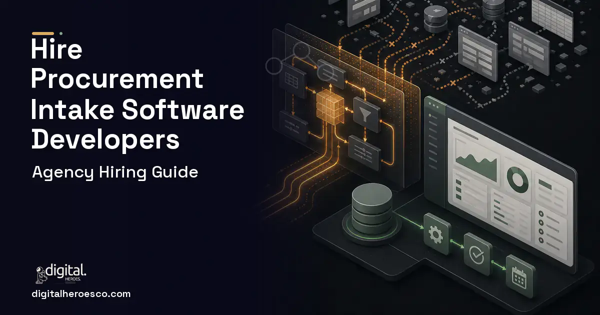 Internal Tools Development workflow illustration for Procurement Intake AND Orchestration Software.