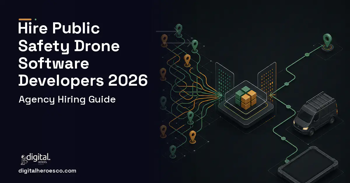 Field Service Software workflow illustration for How to Hire a Public Safety Drone Software Development Company.