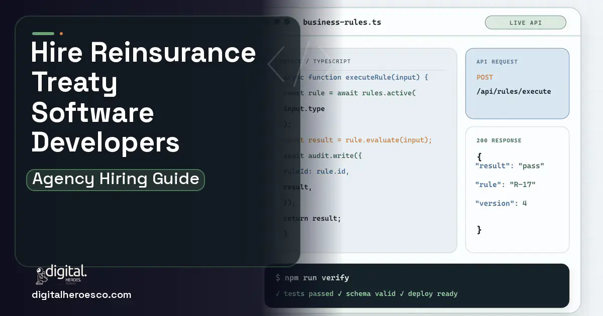 Custom Software Development code editor and API illustration for Reinsurance Treaty Management Software.