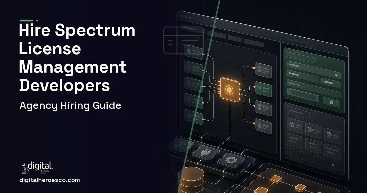 Internal Tools Development product interface illustration for Spectrum License Management Software.