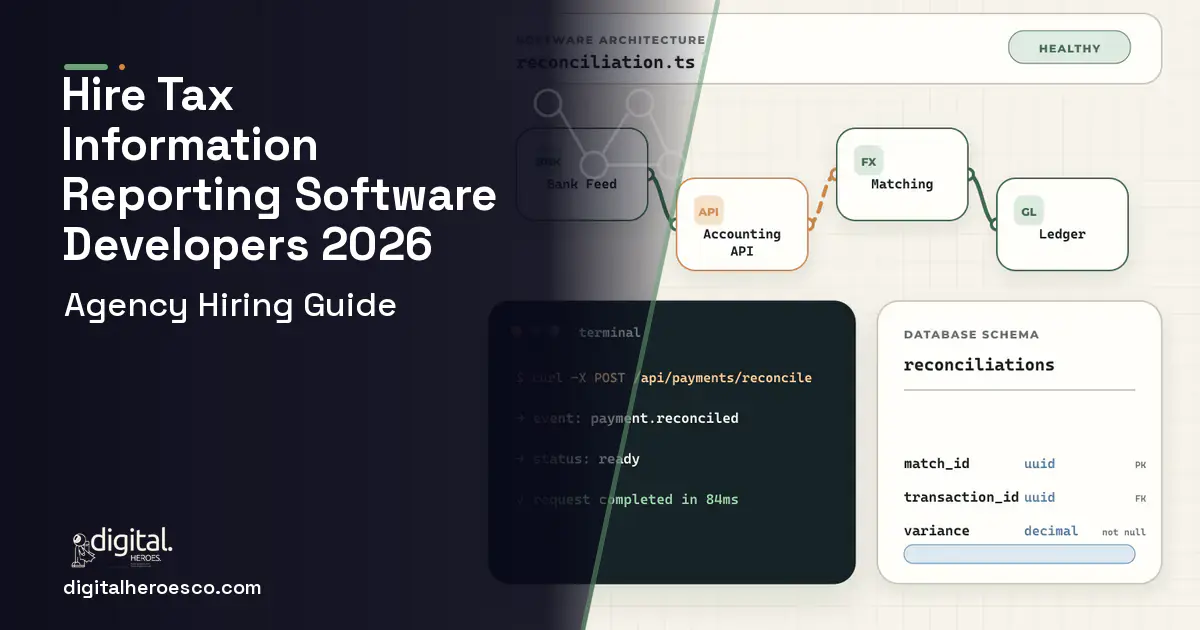 Accounting Software architecture and database illustration for TAX Information Reporting Software.