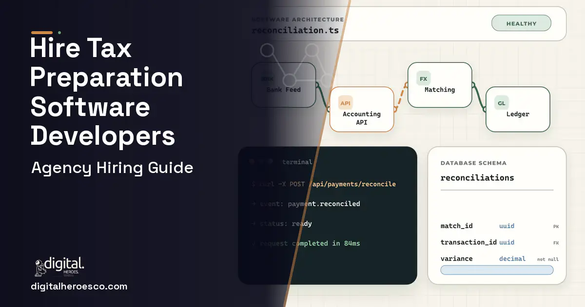Accounting Software architecture and database illustration for TAX Preparation Software.